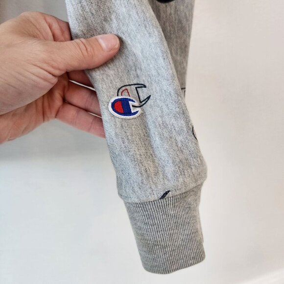 Champion 2 Piece Sweat Set Reverse Weave Hoodie Sweatshirt Joggers Grey XS/S - Picture 5 of 16